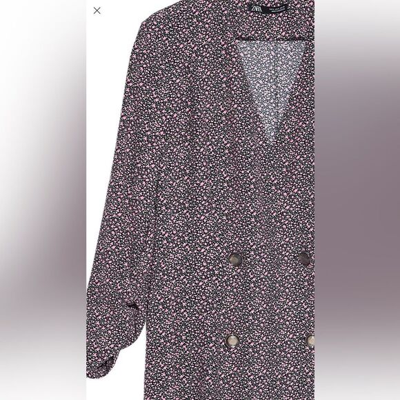 ZARA FLORAL PRINTED JUMPSUIT BLAZER - Picture 9 of 10